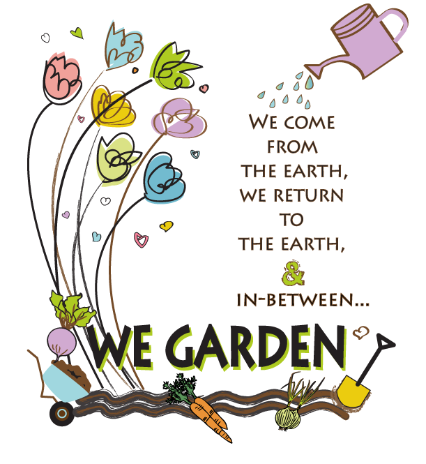 We Garden Illustration by Connie J. Arnsman